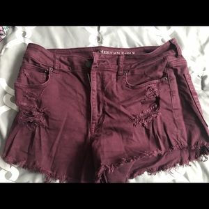 American Eagle Festival High Rise Denim Shorts